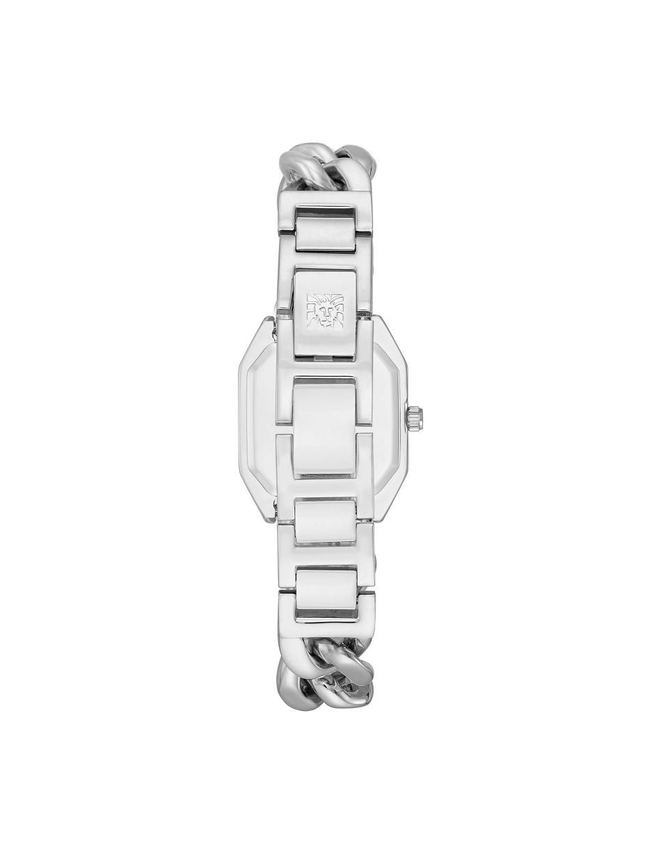 Les métaux Anne Klein Octagonal Crystal Accented Chain Bracelet Watch   | PYC-7250583